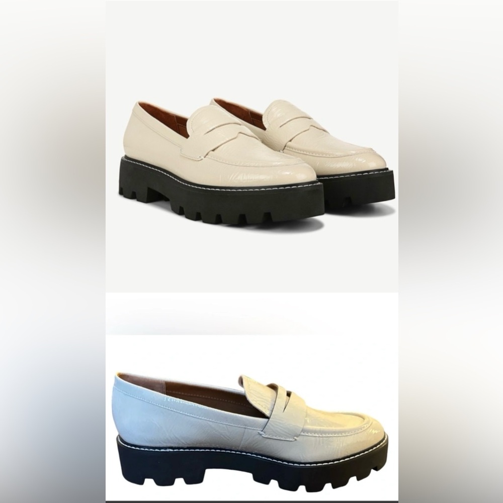 Franco Sarto Cream Lug-sole Loafers
